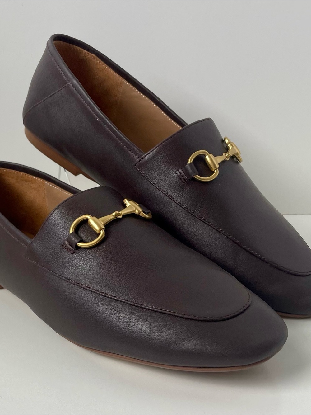 Quince Women’s Leather Bit Slip On Loafers Dark Brown Size 10 Preppy Old Money